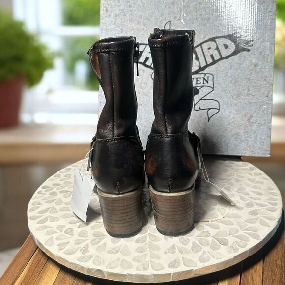 Freebird by Steven Carlito Boots Distressed Leather Ankle Mid-Calf Women’s Size - Picture 10 of 15